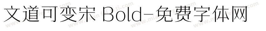 文道可变宋 Bold字体转换